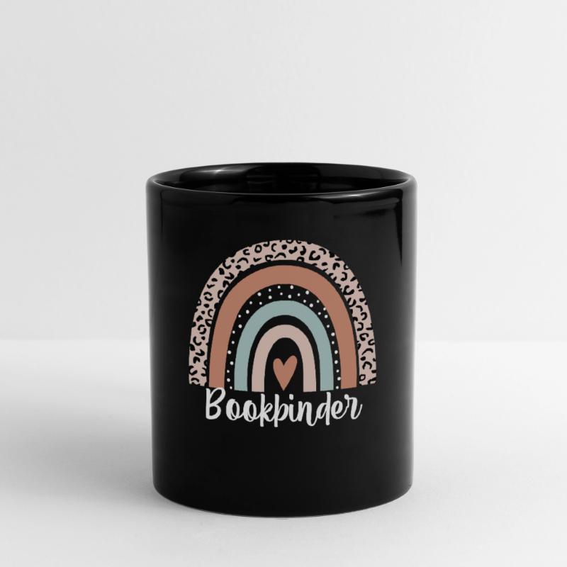 Buchbinder Regenbogen Leopard Lustiger Buchbinder Tasse einfarbig