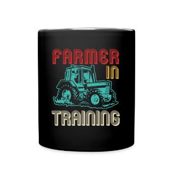 Traktorliebhaber Lustiges Traktorgeschenk - Tasse einfarbig - Schwarz - Vorne