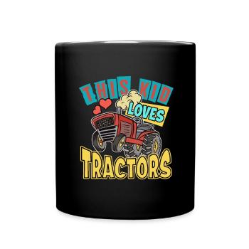 Traktorliebhaber Lustiges Traktorgeschenk - Tasse einfarbig - Schwarz - Vorne