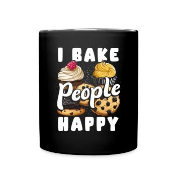 Boulanger Pâtisserie Je Fais Cuire Les Gens Heureux Cupcake Cookie - Mug uni - noir - Devant
