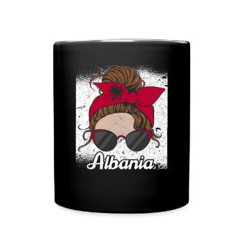 Albanian Flag Albanian Eagle Shqiponja - Full Colour Mug - black - Front