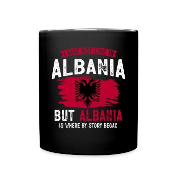 Drapeau albanais Aigle albanais Shqiponja - Mug uni - noir - Devant