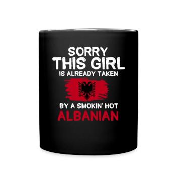 Albanian Flag Albanian Eagle Shqiponja - Full Colour Mug - black - Front