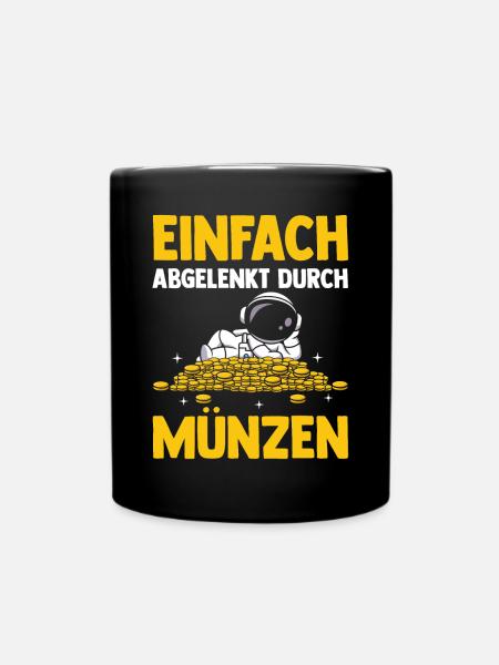 Numismatik Münzensammlung Münzensammler - Tasse einfarbig - Schwarz