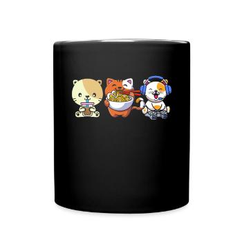 Chat Boba Thé Bubble Tea Gaming Gamer Ramen Anime - Mug uni - noir - Devant