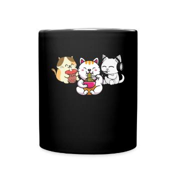 Chat Boba Thé Bubble Tea Gaming Gamer Ramen Anime - Mug uni - noir - Devant