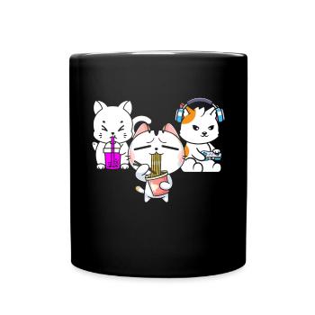 Chat Boba Thé Bubble Tea Gaming Gamer Ramen Anime - Mug uni - noir - Devant