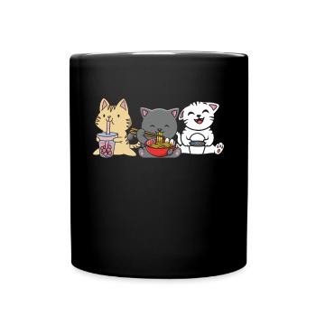 Chat Boba Thé Bubble Tea Gaming Gamer Ramen Anime - Mug uni - noir - Devant