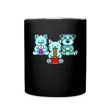 Chat Boba Thé Bubble Tea Gaming Gamer Ramen Anime - Mug uni - noir - Devant