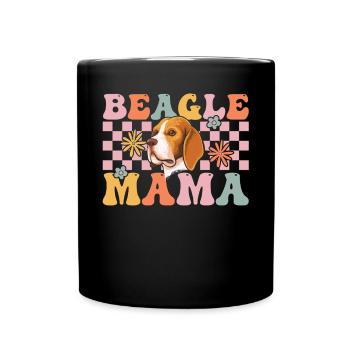 Groovy Dog Beagle Lover - Full Colour Mug - black - Front