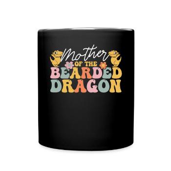 Groovy Bearded Dragon Mom - Full Colour Mug - black - Front