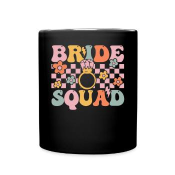 Groovy Bridal Shower Hen Party - Full Colour Mug - black - Front
