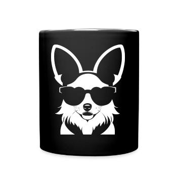 Funny Chihuahua wearing Sunglasses Chihuahuas - Full Colour Mug - black - Front