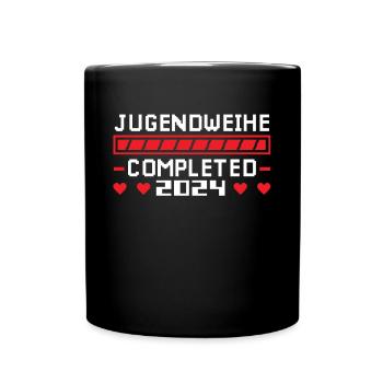 Jugendweihe 2024 Mädchen Junge - Tasse einfarbig - Schwarz - Vorne