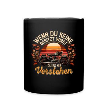 Simson-S51 Zwei Hände Enduro S51 - Tasse einfarbig - Schwarz - Vorne