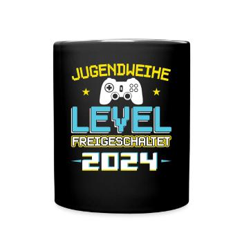 Jugendweihe 2024 Mädchen Junge - Tasse einfarbig - Schwarz - Vorne