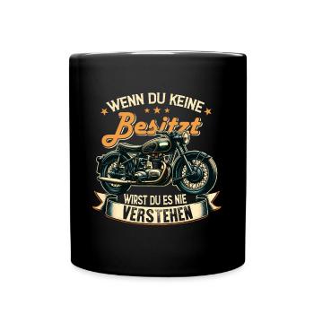 Simson-S51 Zwei Hände Enduro S51 - Tasse einfarbig - Schwarz - Vorne