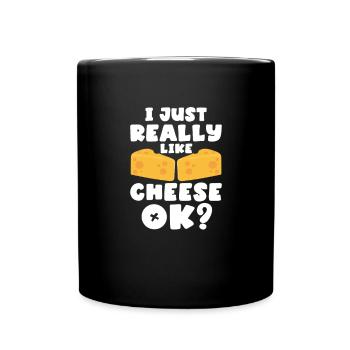 Gâteau au fromage Cheesecake Cadeau alimentaire - Mug uni - noir - Devant