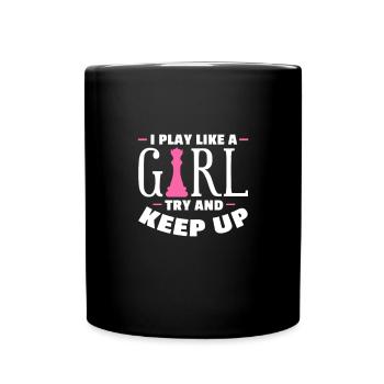 Chess Chessboard Checkmate Chess Player - Full Colour Mug - black - Front