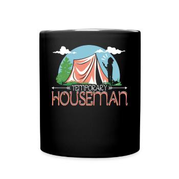 Homme de maison temporaire - Mug uni - noir - Devant