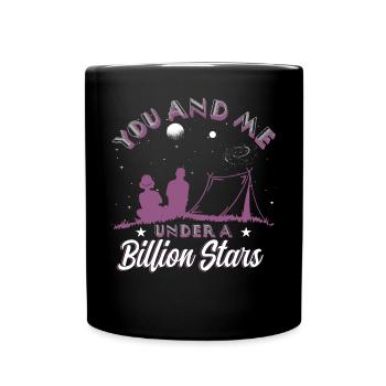 Toi et moi sous un milliard d’étoiles - Mug uni - noir - Devant