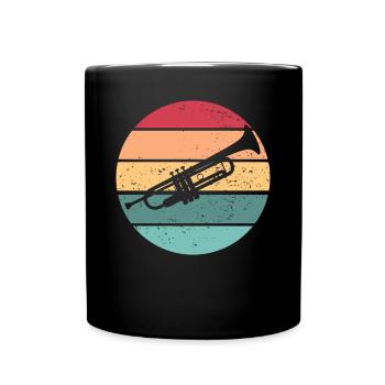 Trompete Sunset Trompete Player School Band Trompe - Tasse einfarbig - Schwarz - Vorne