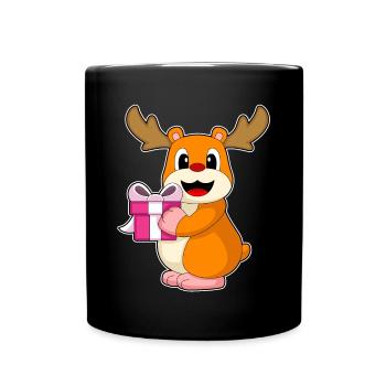 Forfait de Noël hamster - Mug uni - noir - Devant