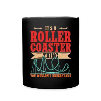Roller Coaster Roller Coaster Gift - Full Colour Mug - black - Front