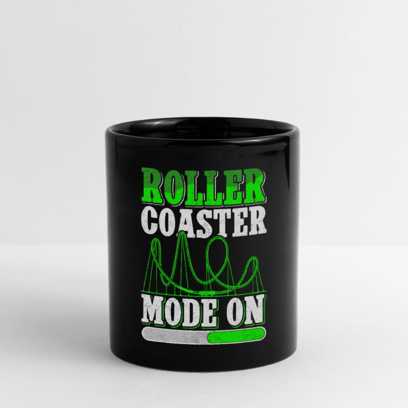 Achterbahn Roller Coaster Rollercoaster Geschenk Tasse einfarbig