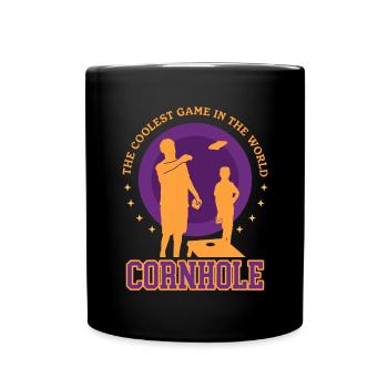 Cornhole Player Blind Hole Sac de haricot cadeau - Mug uni - noir - Devant
