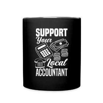 Cadeau drôle de comptable conseiller fiscal - Mug uni - noir - Devant