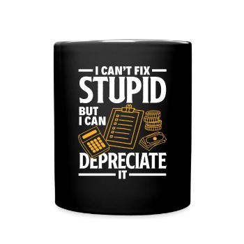 Lustiges Steuerberater Buchhalter Geschenk - Tasse einfarbig - Schwarz - Vorne