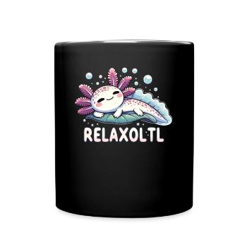 Relaxolotl Axolotl Lovers Cute Animals Relax - Full Colour Mug - black - Front