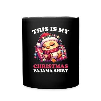 Duck Christmas Pajamas Ducks - Full Colour Mug - black - Front