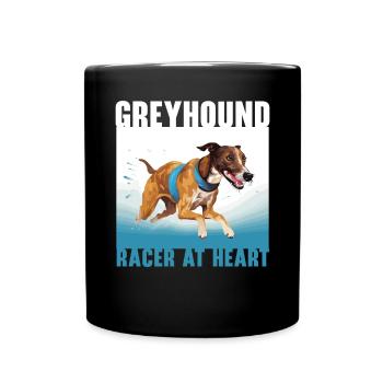 Greyhound Racing Dog Race Greyhound Race Propriétaire de lévrier - Mug uni - noir - Devant