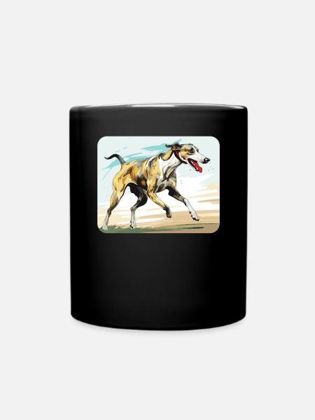 Greyhound Racing Dog Breed Race Greyhound Owner - Tasse einfarbig - Schwarz