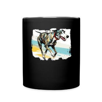 Greyhound Racing Dog Race Greyhound Race Propriétaire de lévrier - Mug uni - noir - Devant