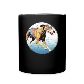 Greyhound Racing Dog Race Greyhound Race Propriétaire de lévrier - Mug uni - noir - Devant