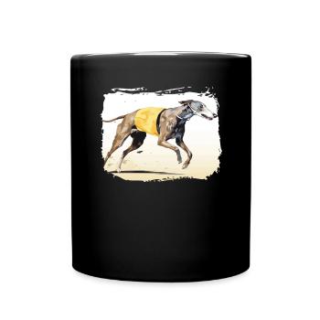 Greyhound Racing Dog Race Greyhound Race Propriétaire de lévrier - Mug uni - noir - Devant