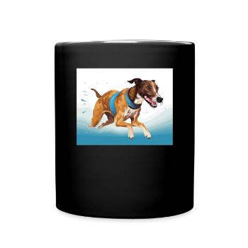 Greyhound Racing Dog Race Greyhound Race Propriétaire de lévrier - Mug uni - noir - Devant