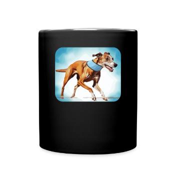Greyhound Racing Dog Race Greyhound Race Propriétaire de lévrier - Mug uni - noir - Devant