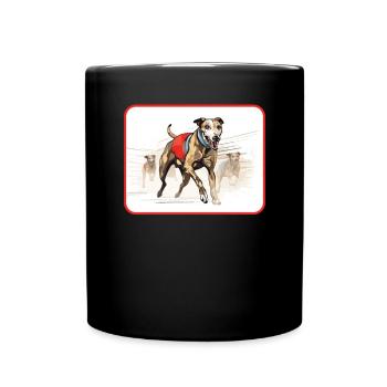 Greyhound Racing Dog Race Greyhound Race Propriétaire de lévrier - Mug uni - noir - Devant