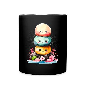 Kawaii Mochi Crème Glacée Dessert Japonais Japon - Mug uni - noir - Devant