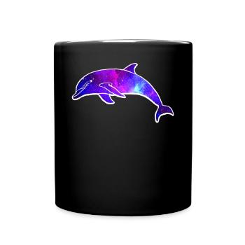 Galaxie de l’espace Dolphin - Mug uni - noir - Devant