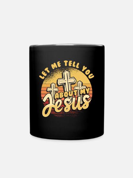 Laissez-moi vous parler de mon Jésus - Mug uni - noir