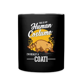 Coati Costume Humain Halloween Coati Proboscis Ours - Mug uni - noir - Devant