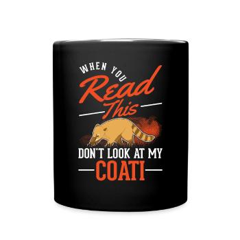 Coati Gift Proboscis Bear Coati - Full Colour Mug - black - Front