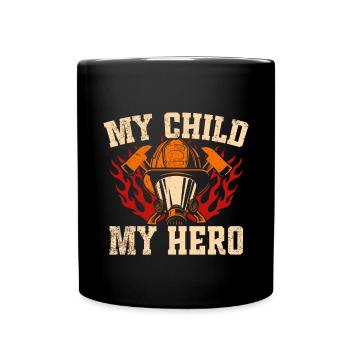 Firefighter Mother Fire Brigade Mother - Full Colour Mug - black - Front
