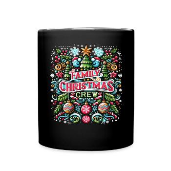 Family Christmas Crew - Full Colour Mug - black - Front
