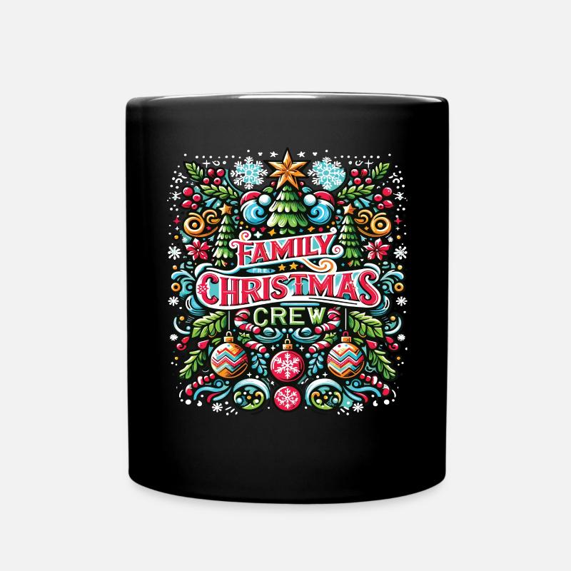 Family Christmas Crew - Tasse einfarbig - Schwarz